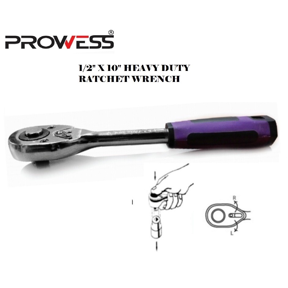 Prowess Heavy Duty Ratchet Wrench 1/2" x 10" Shopee Malaysia