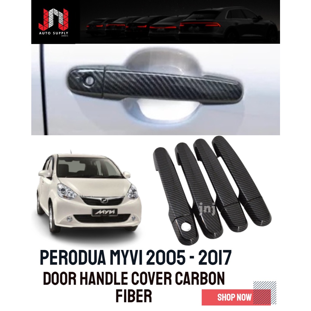 Perodua Myvi lagi best / Icon / Alza door handle cover carbon fiber 1 ...