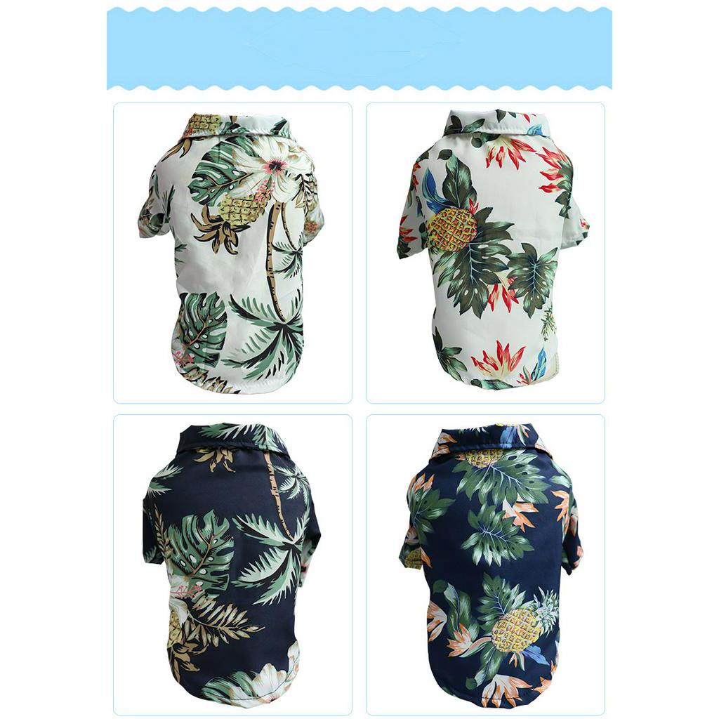 Multi Premium Summer Dog Cat Clothes Pet Hawaiian Style Shirt Vest Teddy Puppy Quality Must - Image 2