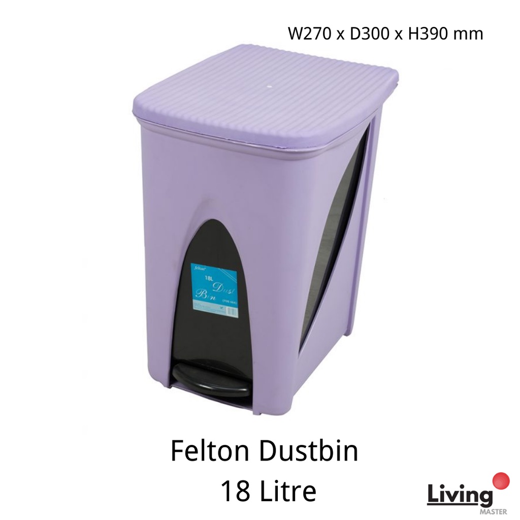 FELTON 18 LITRE Dust Bin (FDB 464) Random Color Step Dustbin Plastic