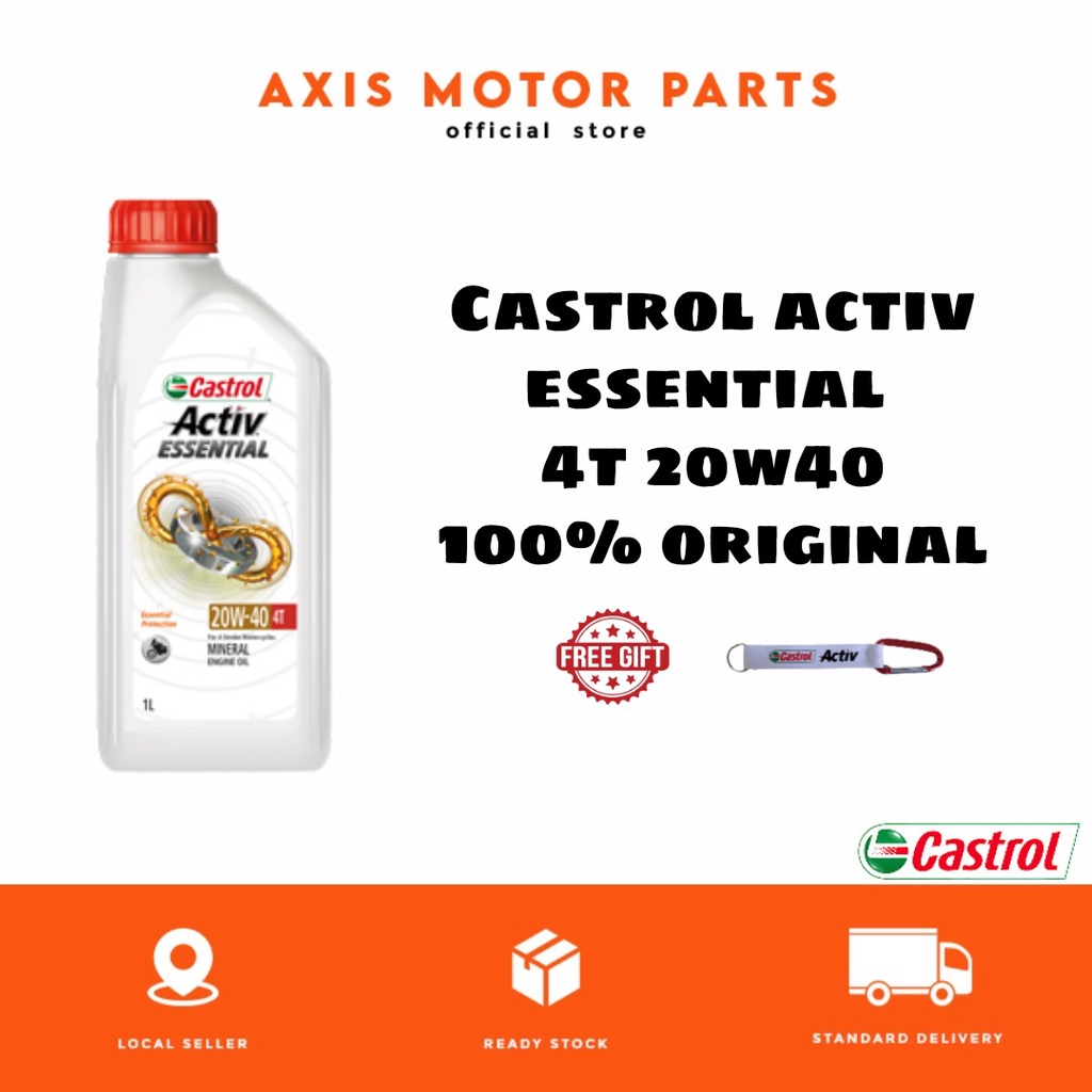 CASTROL ACTIV ESSENTIAL 4T 20W40 100% ORIGINAL | Shopee Malaysia