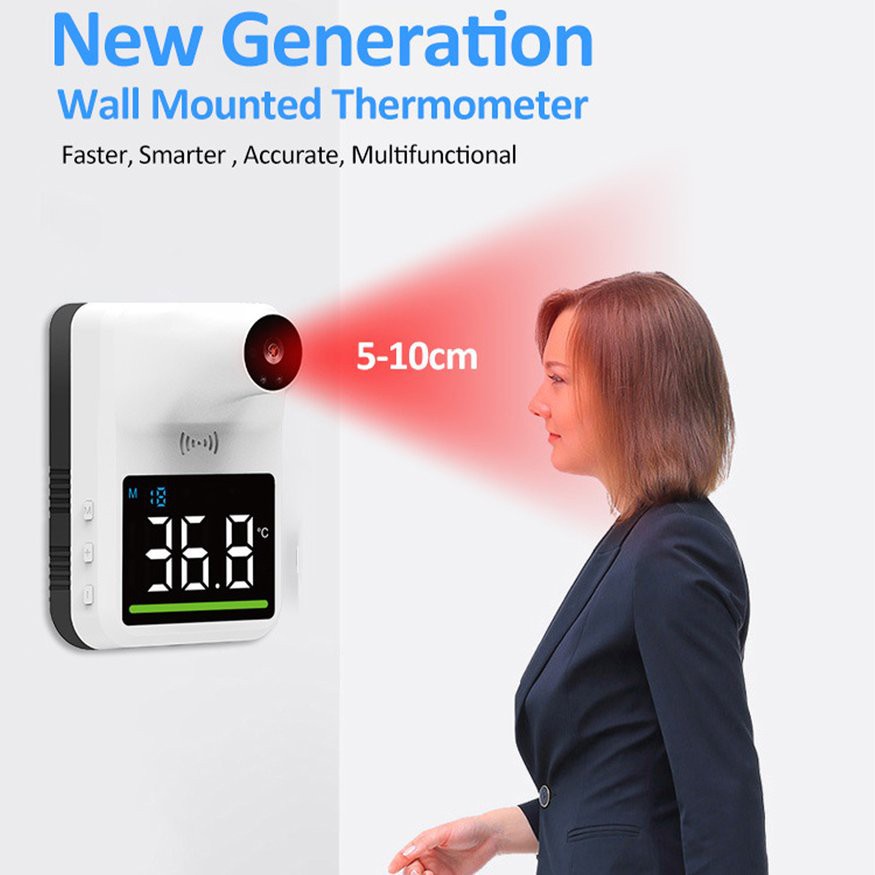 Q3mini thermometer non-contact digital wall-mounted thermometer infrared multi-language ( READY STOCK )