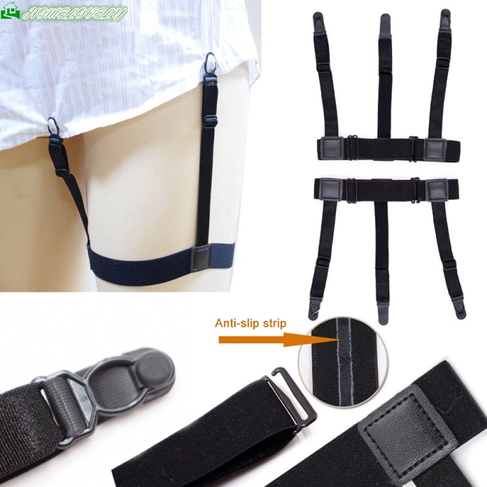 Hl Male Men Hidden Shirt Stays Holder Garters Belt Non Slip