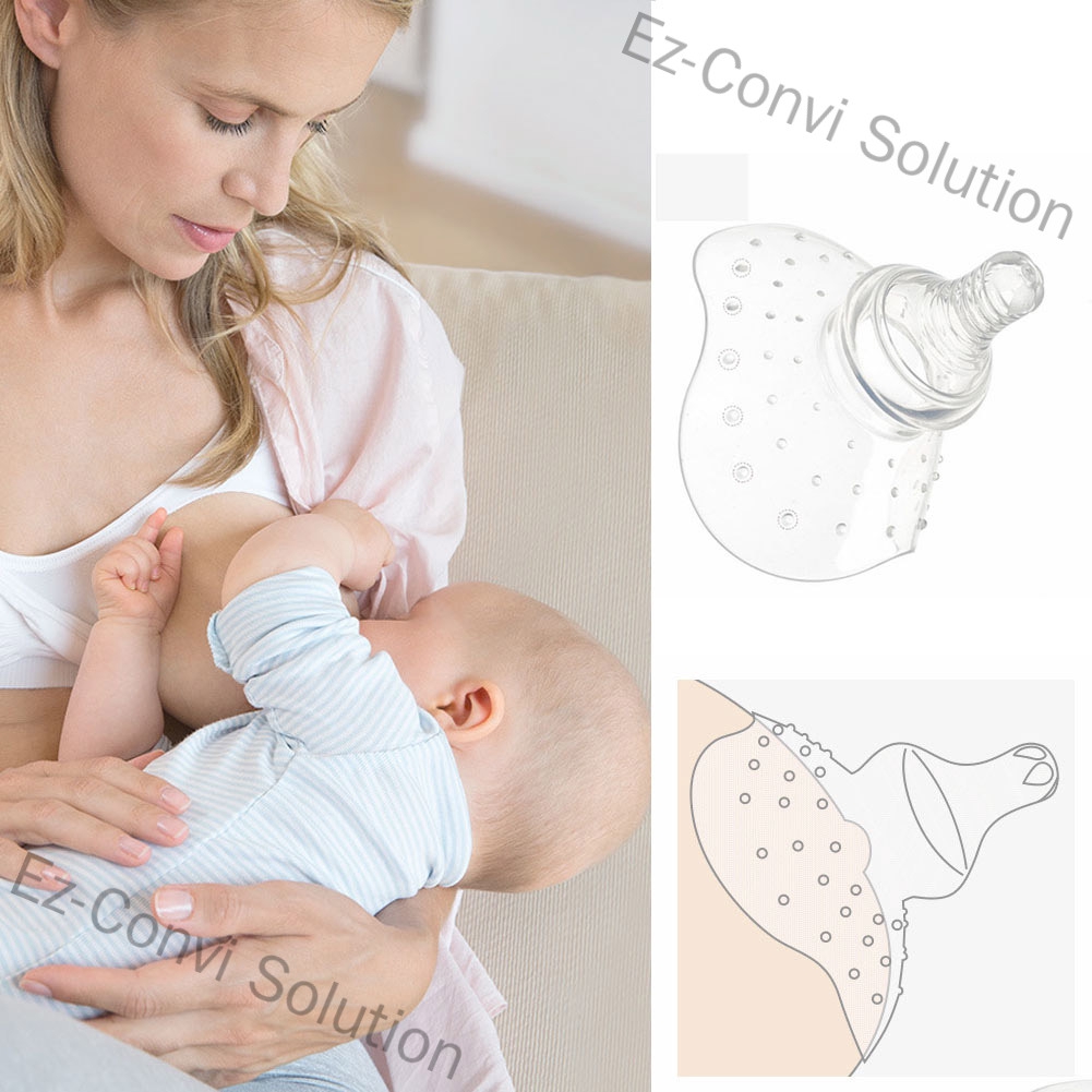 Ez-Convi Solution Semicircle Style Maternity Silicone Nipple Shield Protectors Breastfeeding Mother Milk Nipple Protecti