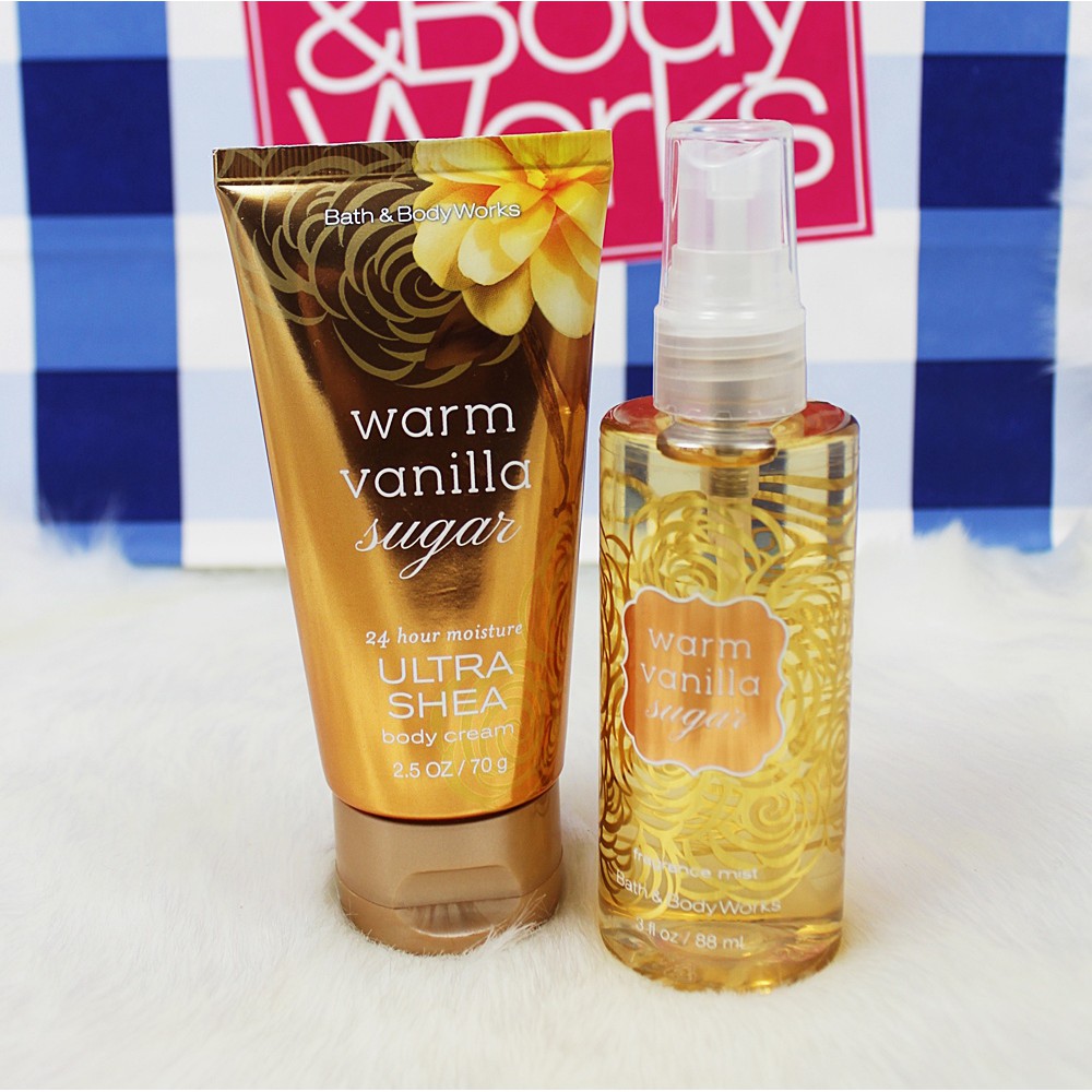 Warm Vanilla Sugar Bathbody Works Travel Size Set Nwt