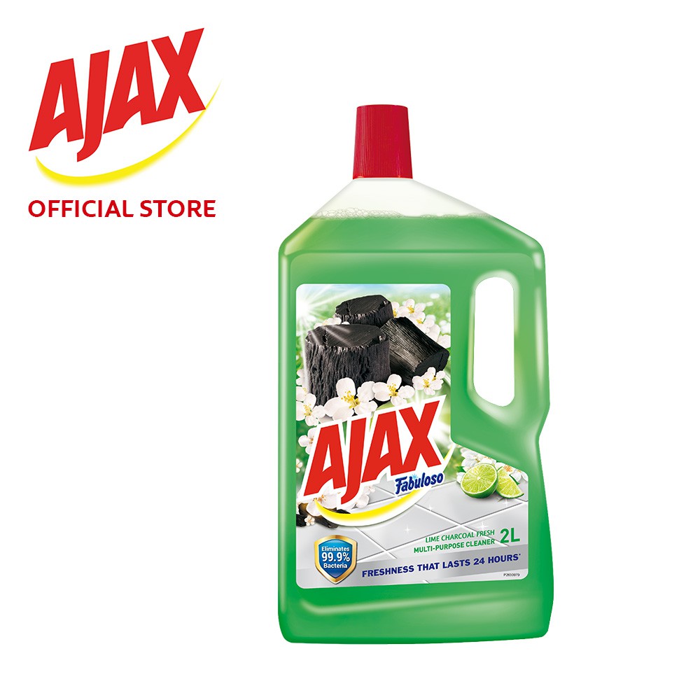 Ajax Fabuloso Lime Charcoal Multi Purpose Floor Cleaner 2l