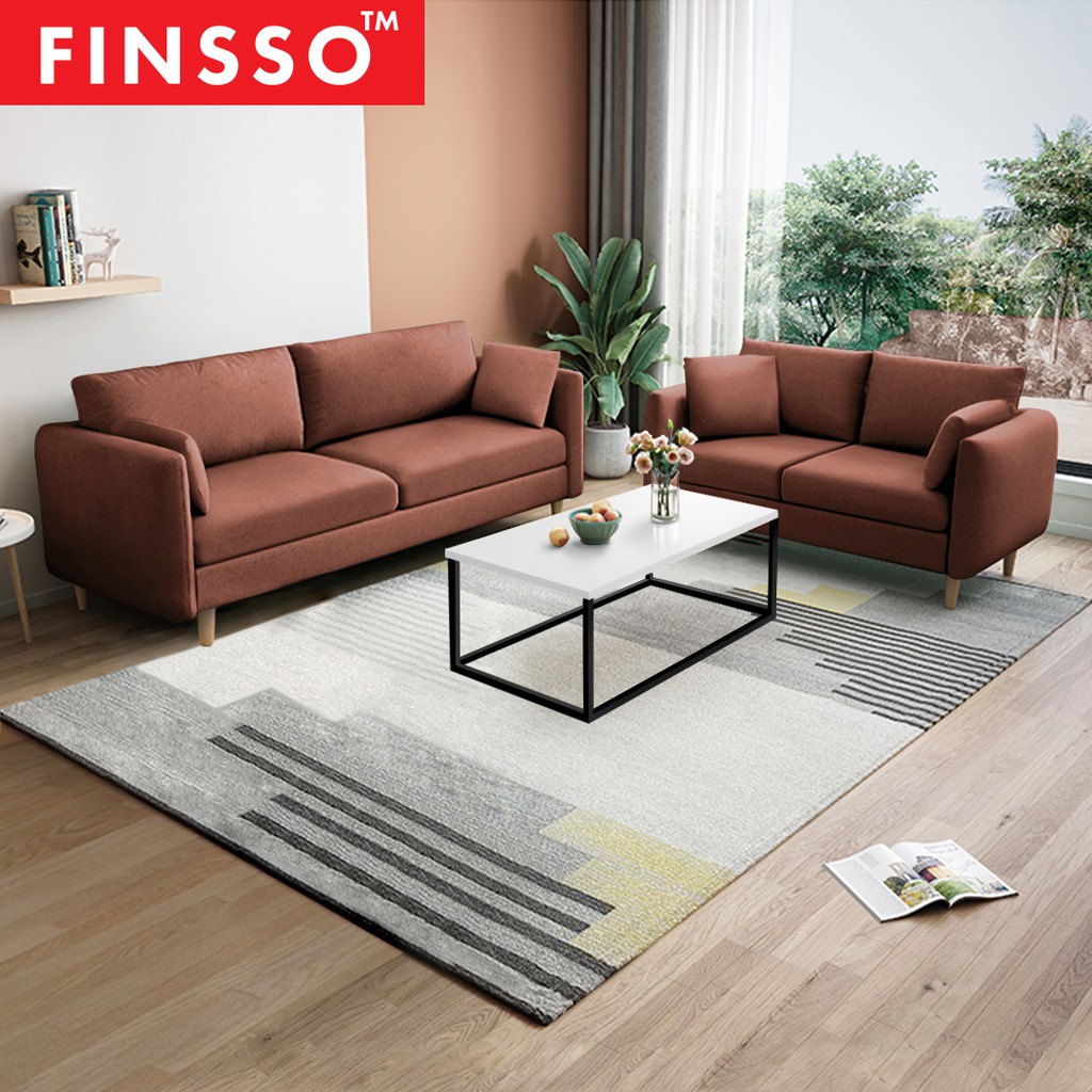 FINSSO: ROSELYN 2 & 3 Seater with FREE stool Sofa Home Living Room Furniture