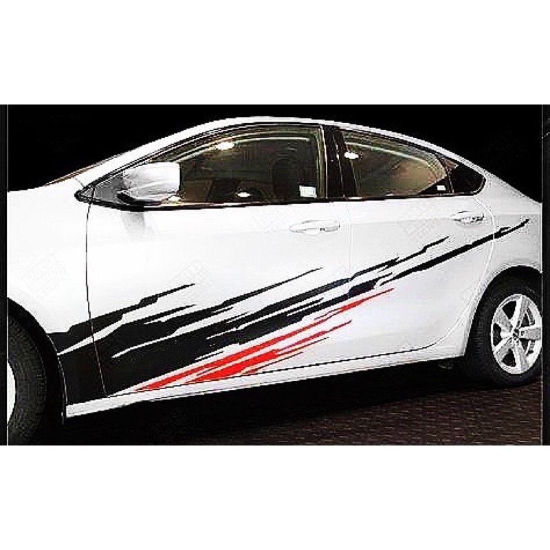 Ready Stock S299 2pc Universal Car Side Body Vinyl Decal Sticker