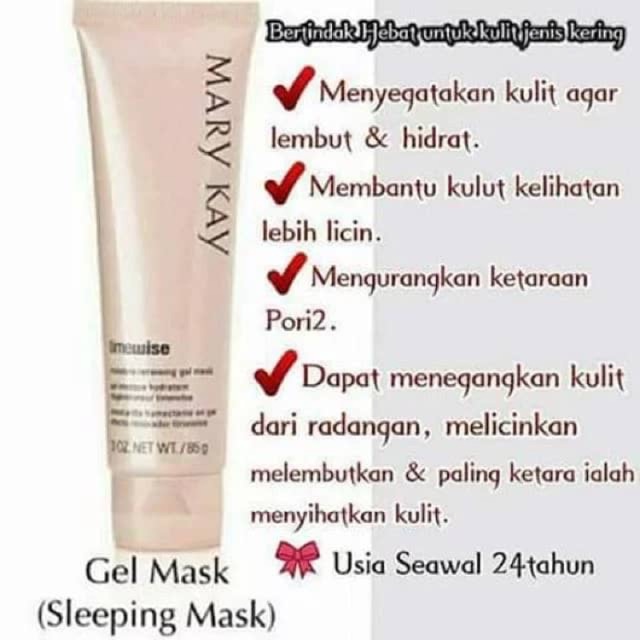 Timewise Moisture Renewing Gel Mask Mary Kay Shopee Malaysia 8593