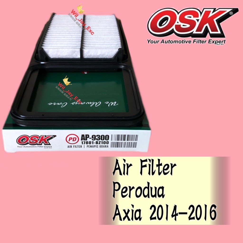 OSK AP-9300 AIR FILTER AXIA 2014-2016 17801-BZ100  Shopee 