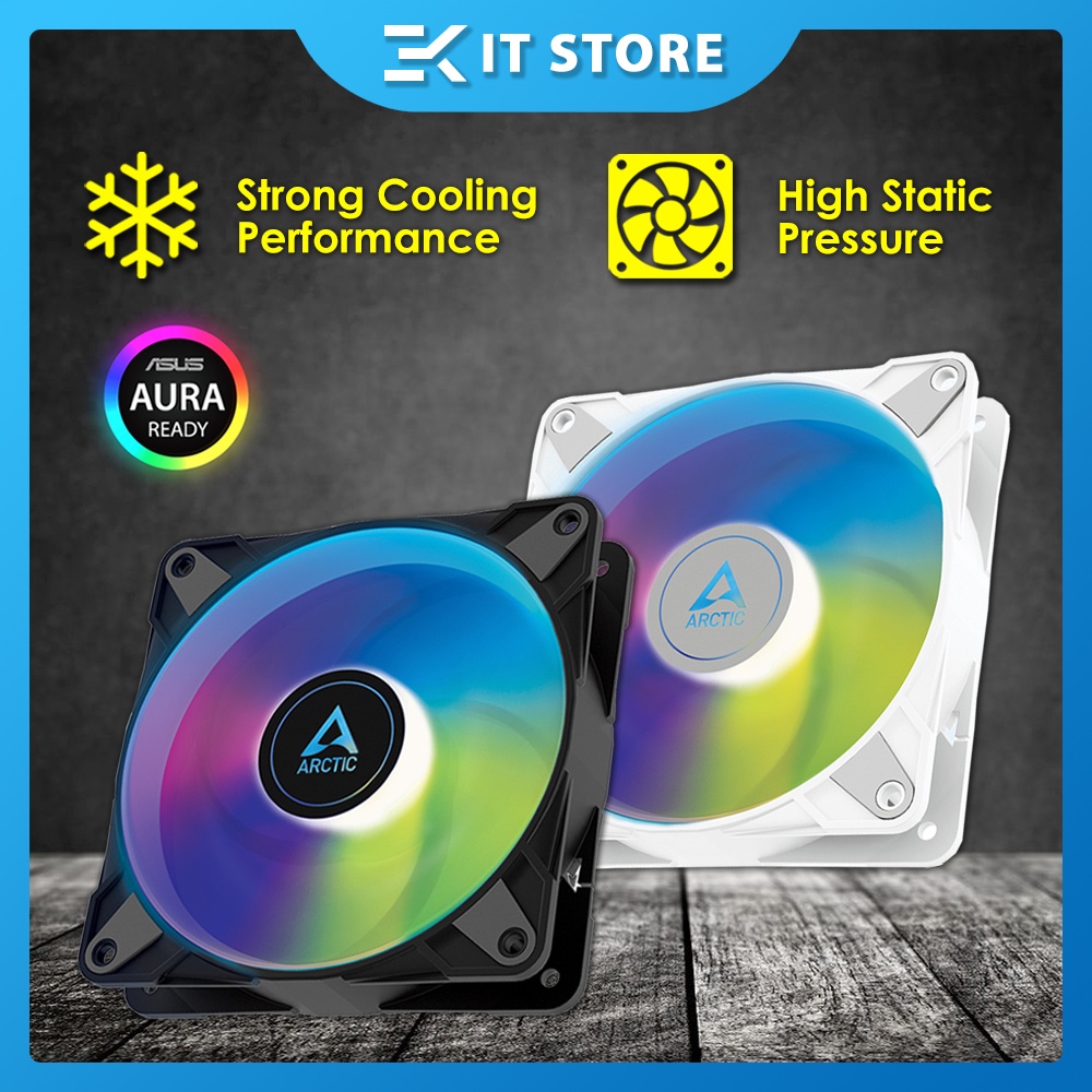 (Free Lubricant Oil) Arctic P12 PWM PST ARGB 0dB Case Cooling Fan