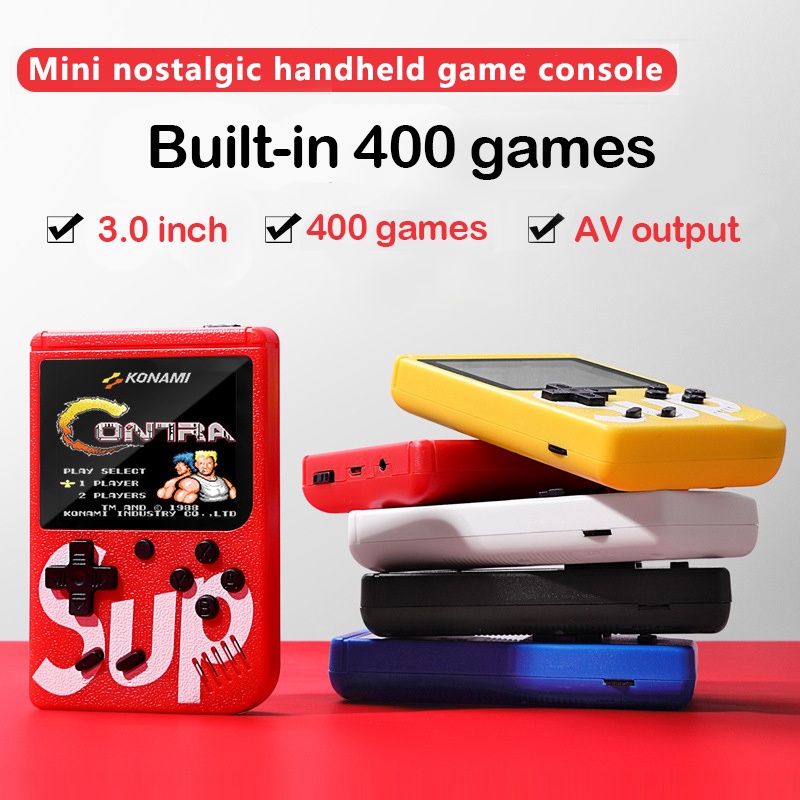 2022 NEW Retro Video Game Console  400 IN 1 Handheld Game Portable Pocket Game Console Mini Handheld Player for Kids Gif