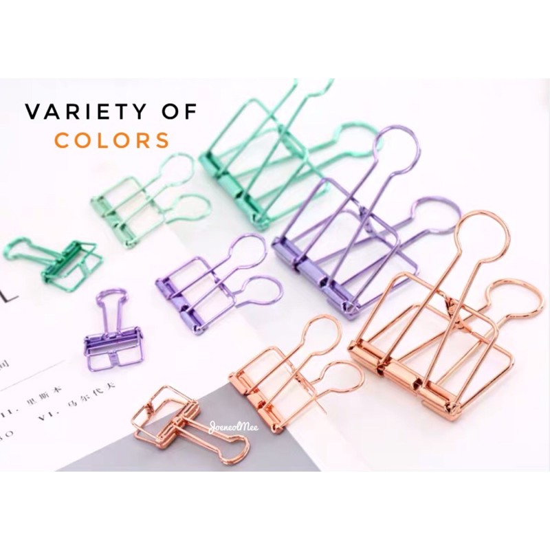 Binder clips cute 🏆 metal 🔥 hollow paper clip file school work office