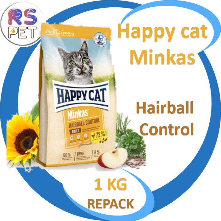 Happy Cat Minkas Hairball Control 1kg - Repack / Makanan Kucing 