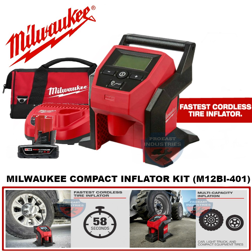 Milwaukee M12 BI401 Compact Inflator Kit Shopee Malaysia