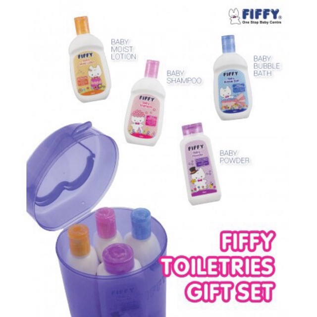 Baby Productbaby Product New Born Fiffy Baby Toiletries Gift Set 4in1 Box Set Mandian Bayi Travel Set Shopee Malaysia