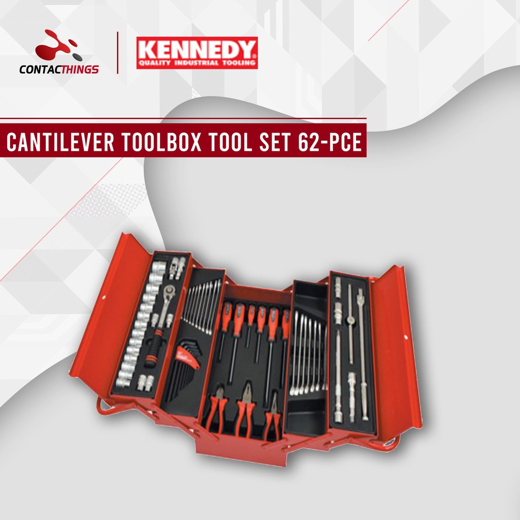 Kennedy Cantilever Toolbox Tool Set 62 Pce Shopee Malaysia