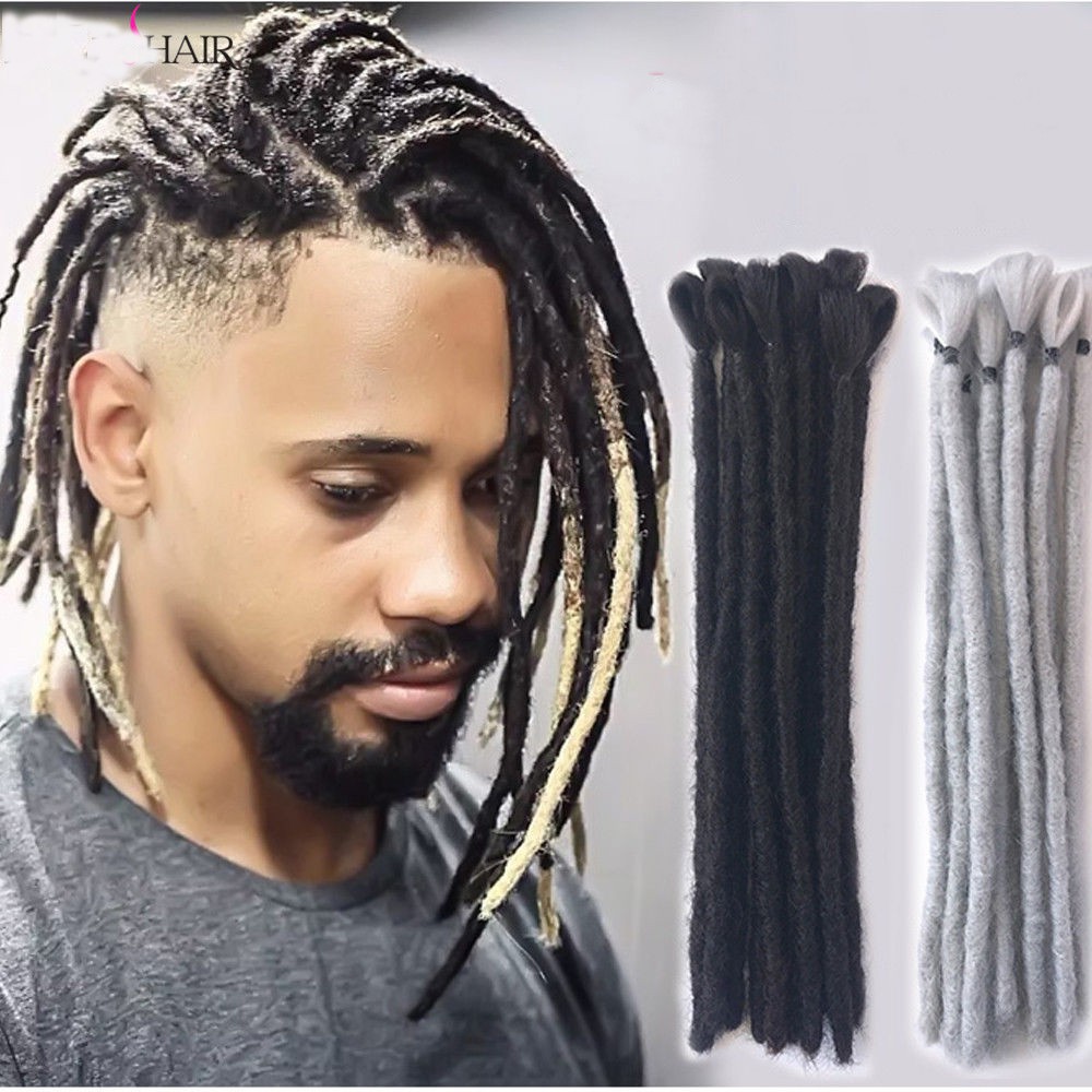 10pcs Short New Hand Tied Synthetic Dreadlocks Crochet Braid Men