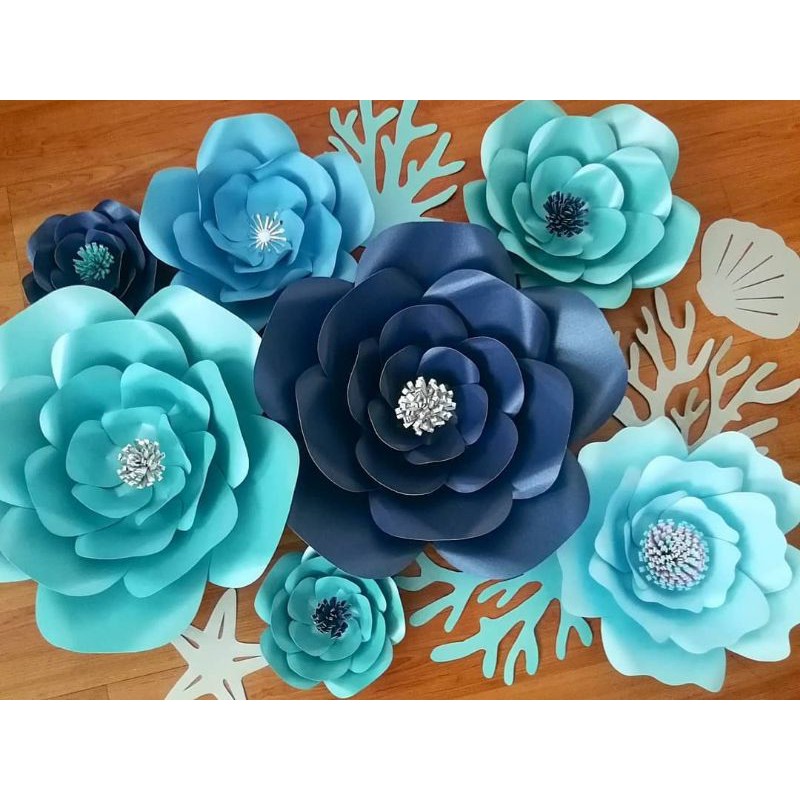 Under the sea theme Ocean Theme birthday party backdrop decoration | Paper  Flower Backdrop Decoration |Wall Decoration | Shopee Malaysia