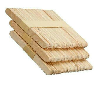 Batang Aiskrim  kayu ice cream wooden stick  craft 50pcs 