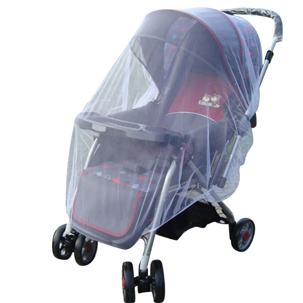 Child Insect Mosquito Net Pushchair Sunshade Tent Elastic Whipstitch Buggy Cover 