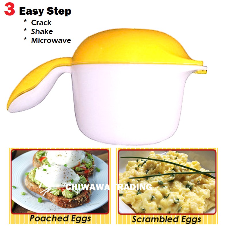 Shake N Egg Fast Delicious Fluffy Scramble Egg Maker Mess Free Microwave Egg Cooker