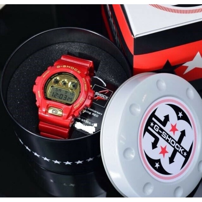 G-Shock Original Casio Dw-6930A-4Jr 30Th Anniversary Rising Red Ironman |  Shopee Malaysia