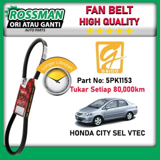 HONDA CITY SEL VTEC PREMIUM GAIDO FAN BELT - 5PK1153  Shopee Malaysia