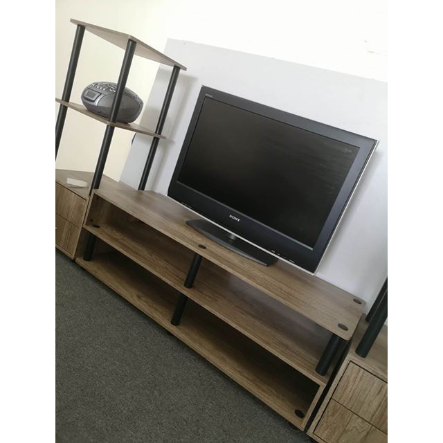 DIY TV Rack Tv H120cmXW40cmXH40cm (Light Oak) Shopee Malaysia