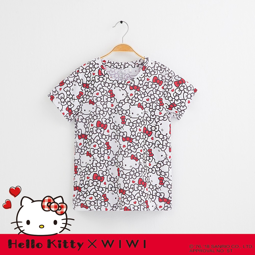 [WIWI] Hide And Seek Hello Kitty Sunscreen Wicking Cool Sensation Clothes (Pure White Children 100-150) Sanrio Made In Taiwan Moisture Absorption Instant Cooling