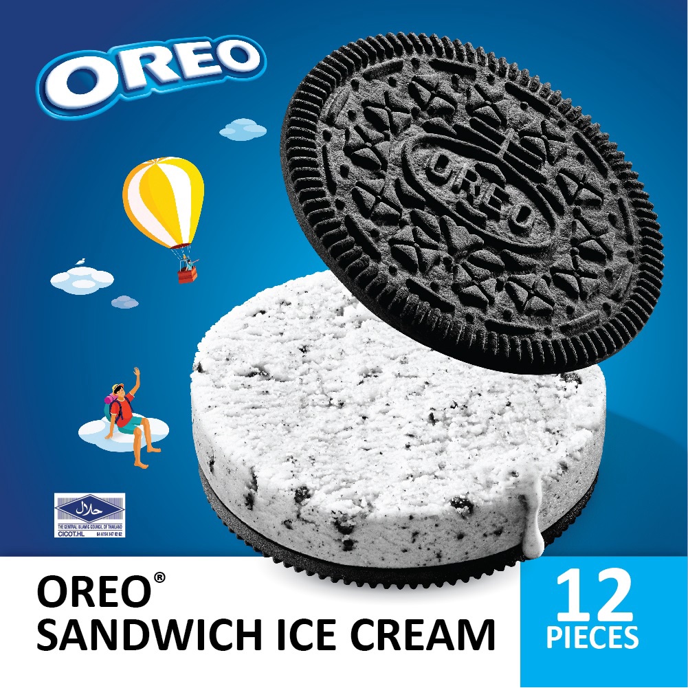 Oreo Sandwich Ice Cream 12 Pieces 60g Each Shopee Malaysia