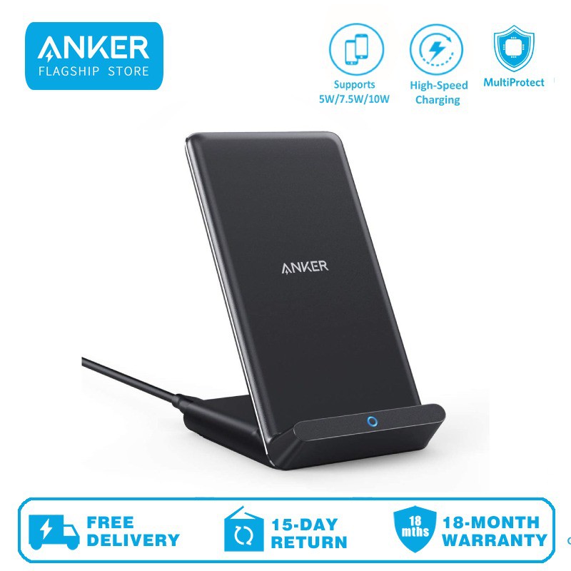 Anker A2524 PowerWave Stand Fast Wireless Charger Stand support 5W/7.5W