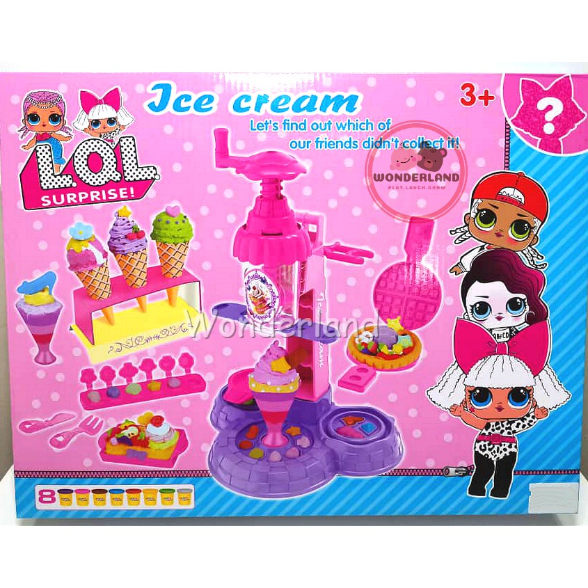 play doh and baby doll ice cream car toys play