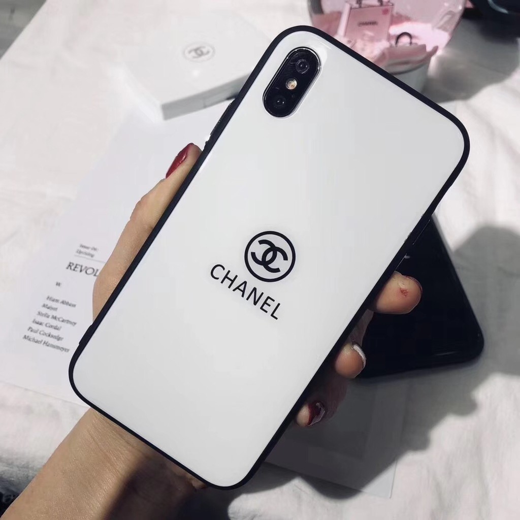 Iphone Xs Max X 7 8 6 6s Plus Chanel Glass Back Case Cover Shopee Malaysia