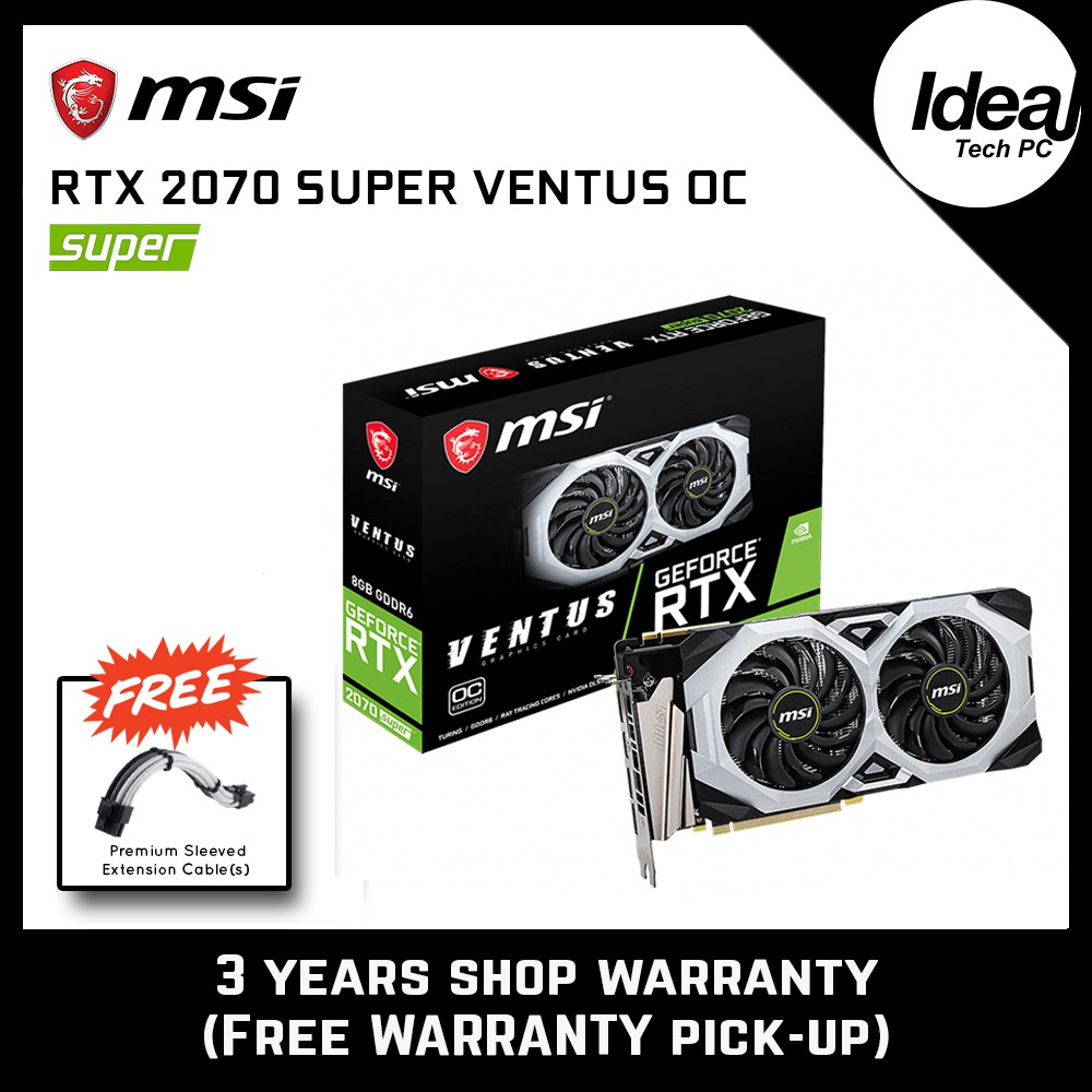 MSI GeForce RTX 2070 Super Ventus GP OC 8G | Shopee Malaysia