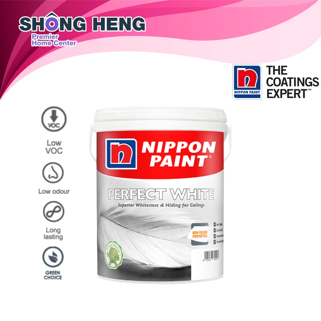 20 Litres - Nippon Interior Paint [Perfect White] [WHITE] | Shopee Malaysia