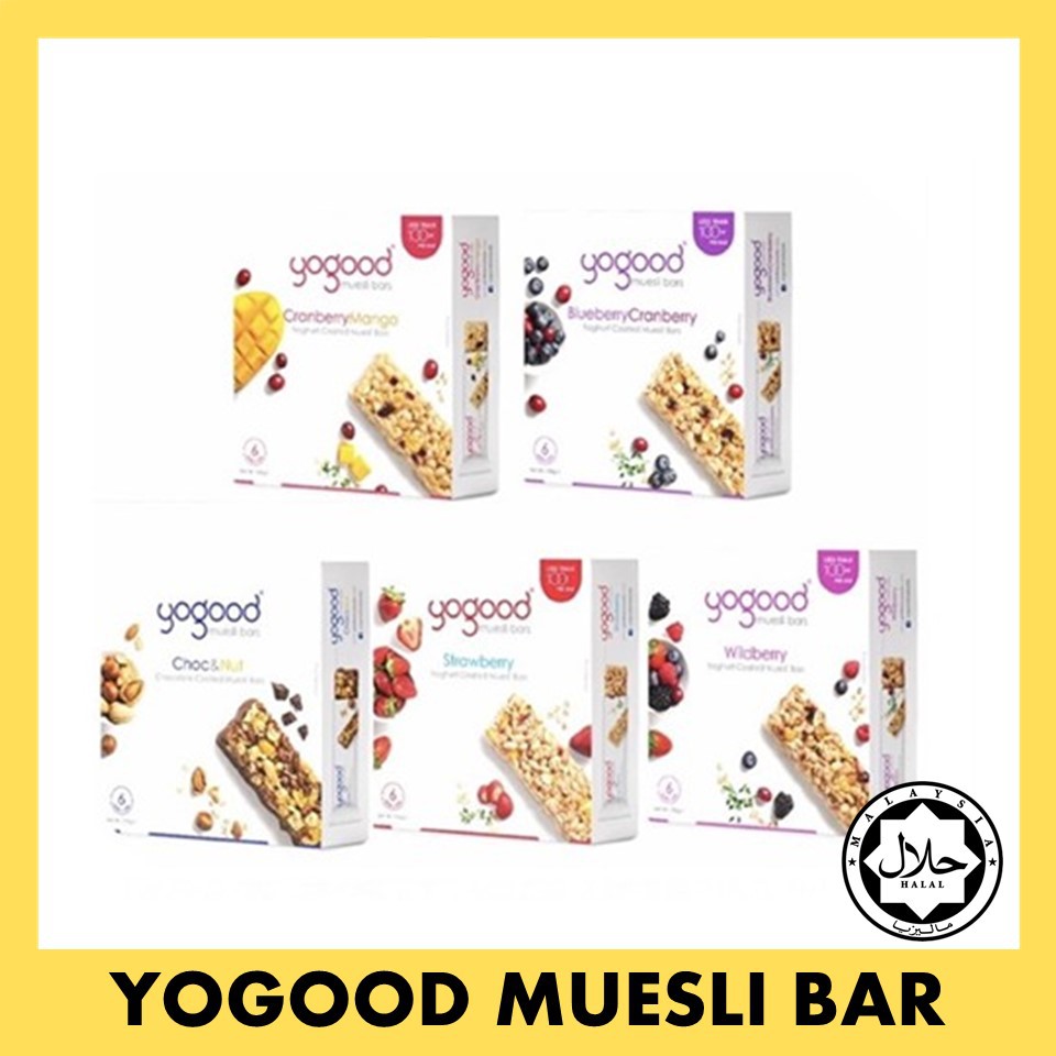 YOGOOD Muesli Bar - 138g [Healthy/Breakfast Yogurt/Chocolate Coated ...