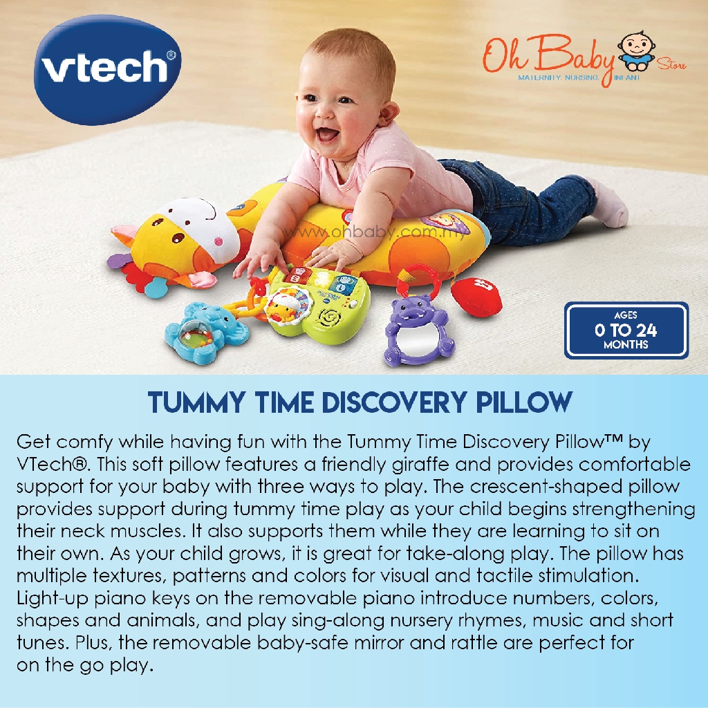 vtech peek and play tummy time pillow