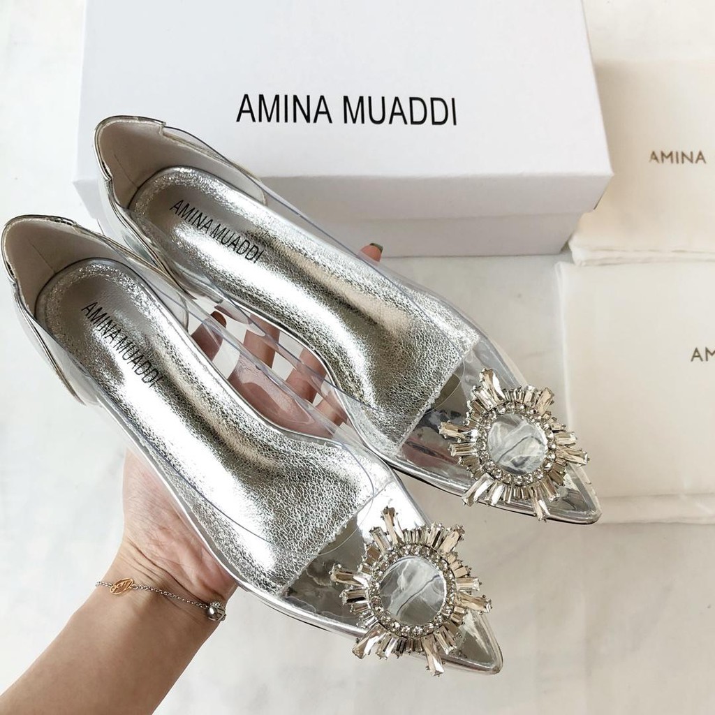 transparent flat shoes