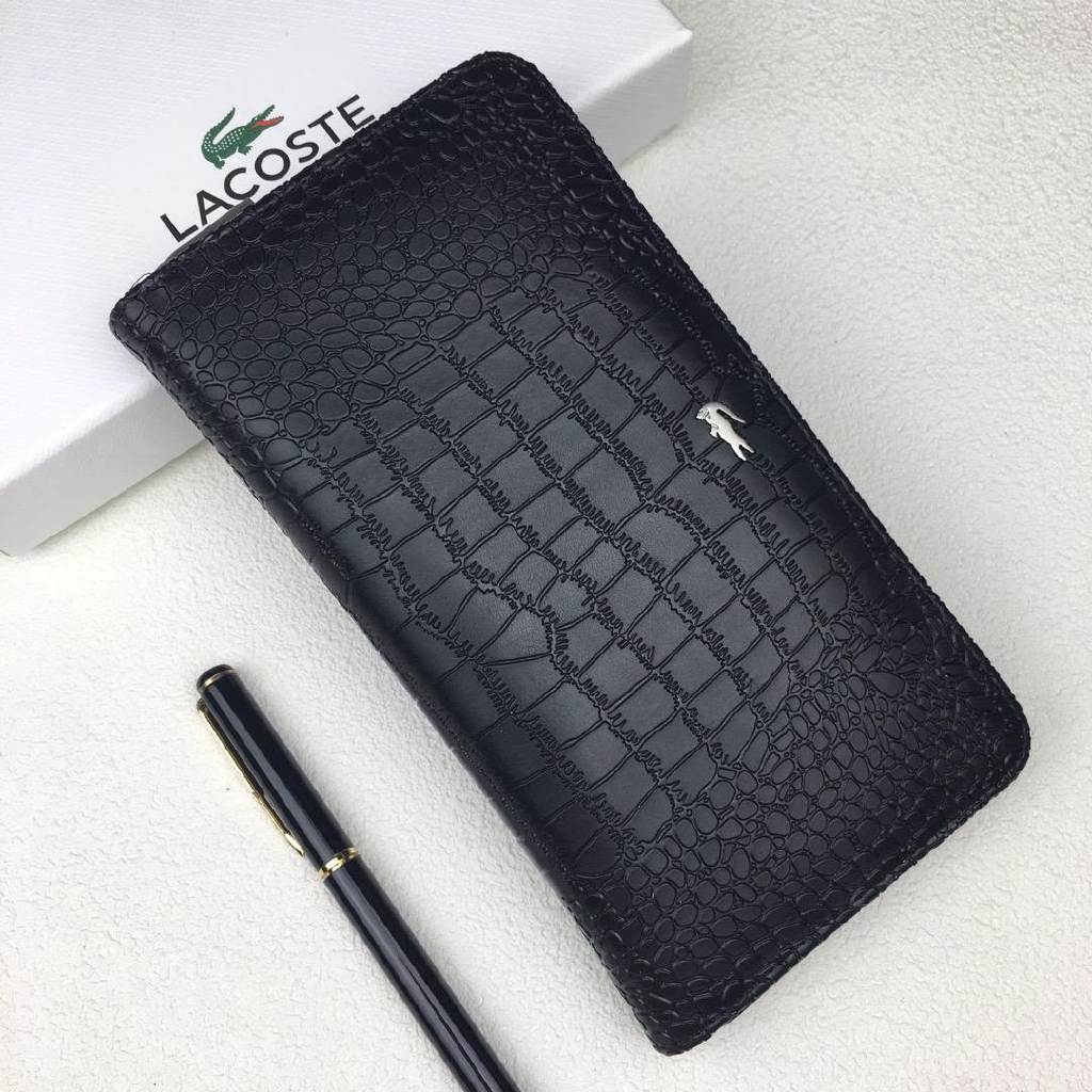 lacoste zip credit card holder