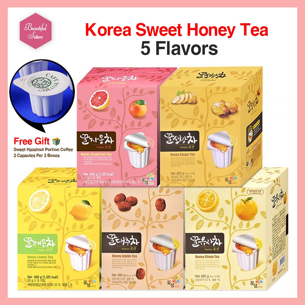 [Kkohshaem] Korean Sweet Honey Tea 5 Flavors Honey Citron, Honey