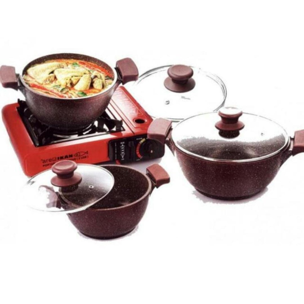 AREIKAN MARBLE STONE COOKWARE ( RUBY COLOR ) Shopee Malaysia