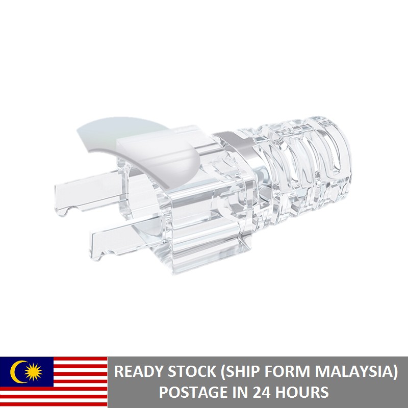 RJ45 Transparent Rubber Boot Modular Plug Cover RJ45 End Cap For