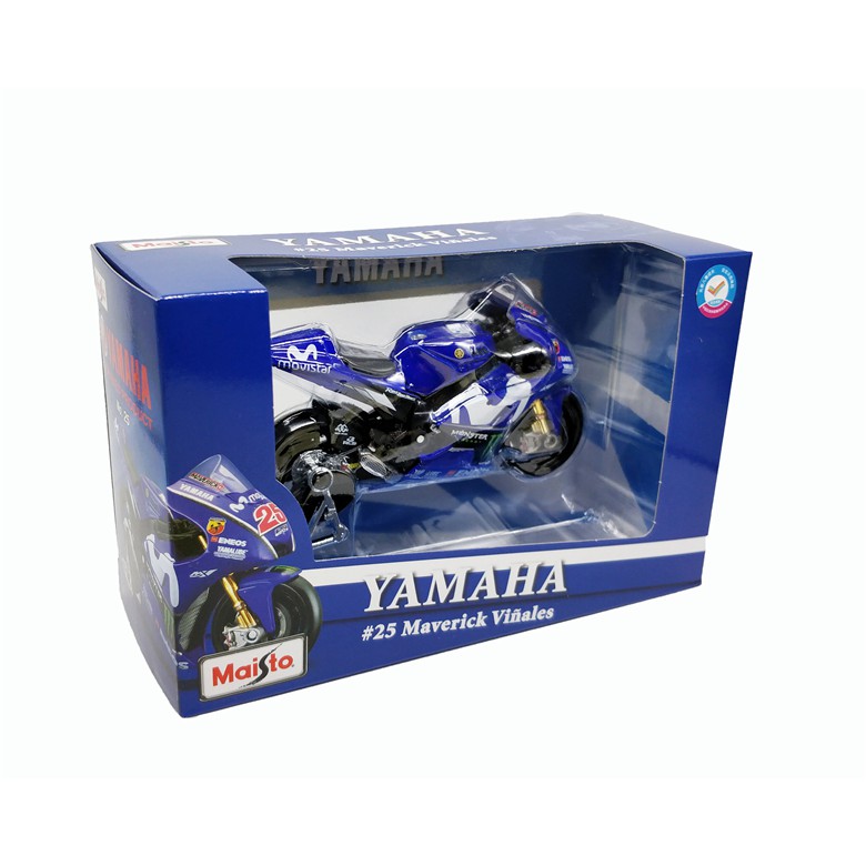 Maisto 1:18 Motogp 2018 Yamaha YZR-M1 #25 Maverick Vinales Motorrad Modell OVP Maisto 1:18 Motogp 2018 Yamaha YZR-M1 #25 Maverick Vinales Motorrad Modell OVP
