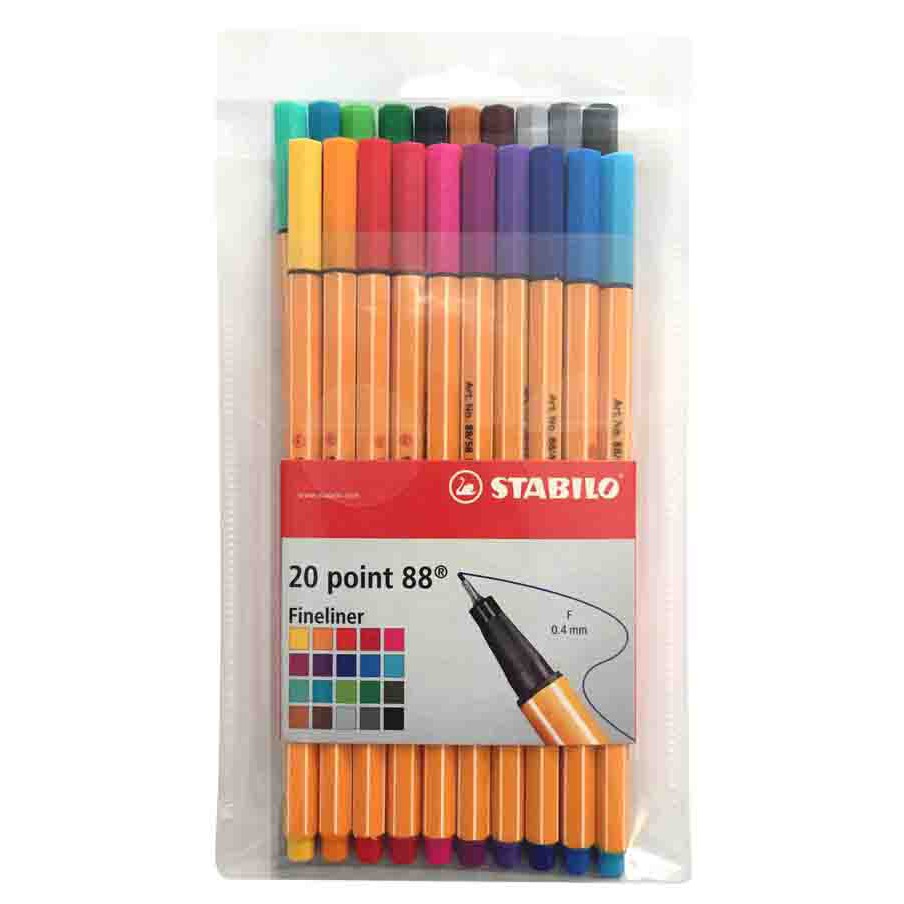 Stabilo Fineliner Point 88 0.4mm | Pack of 20 Pens | Shopee Malaysia