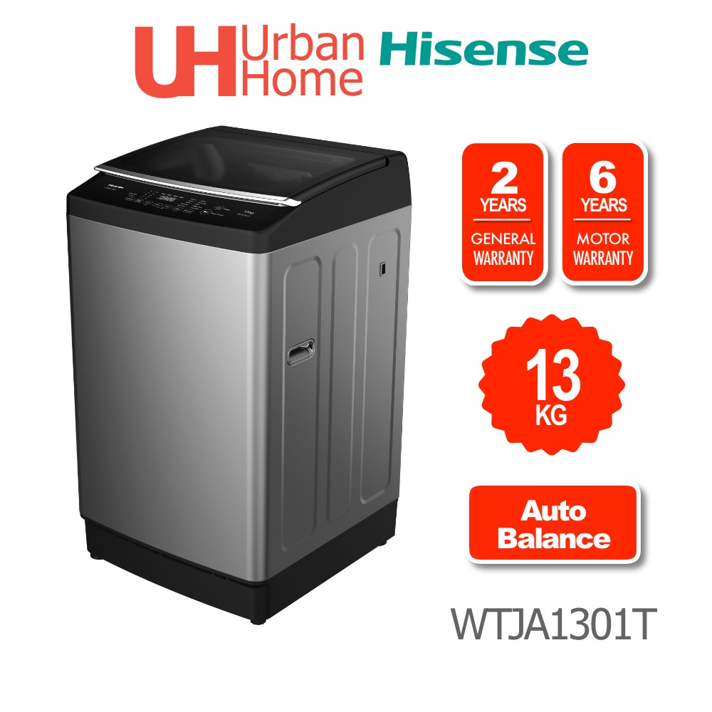 Hisense Top Load Fully Auto Washer (13kg) WTJA1301T Shopee Malaysia