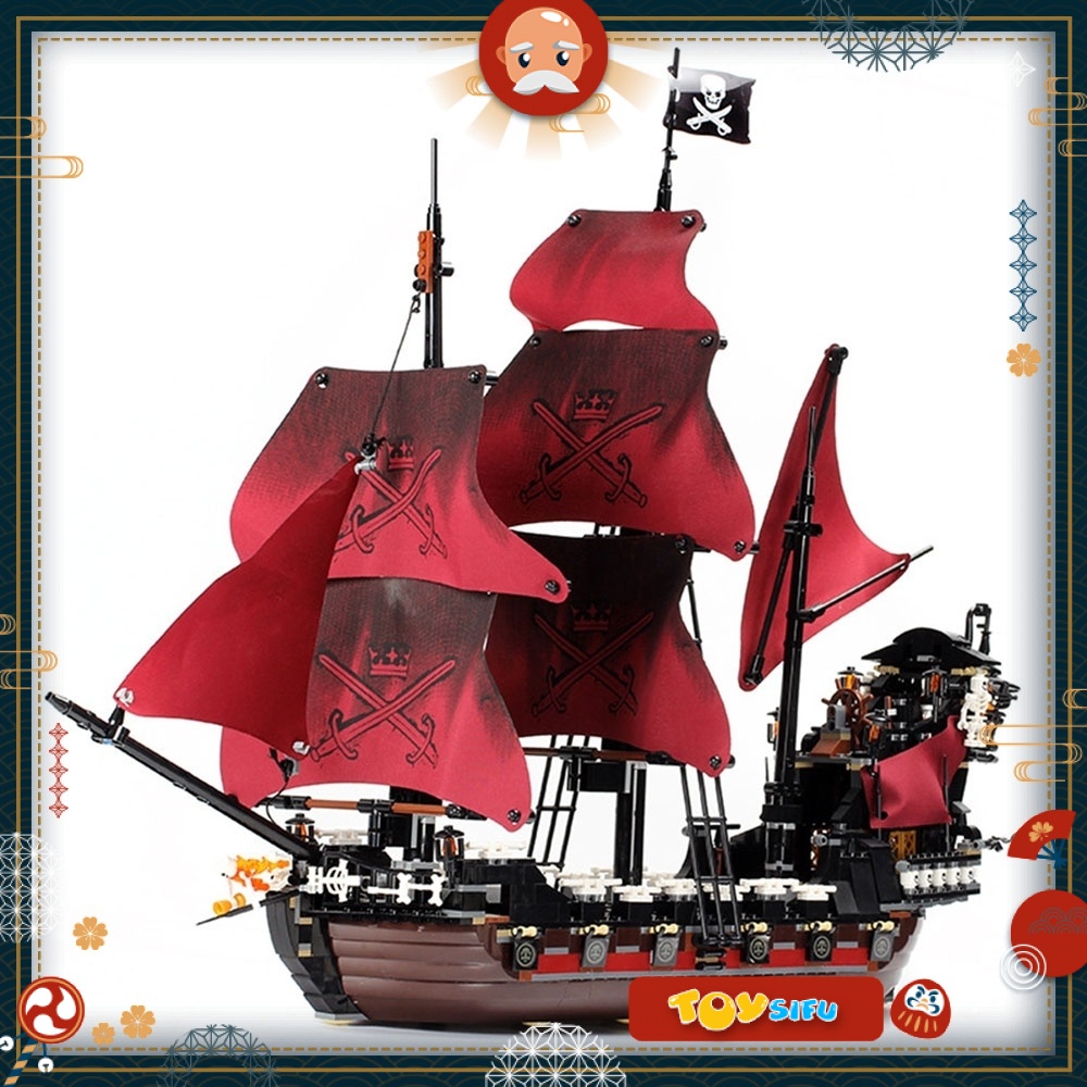 1151 pcs Queen Anne's Revenge Ship Model Building Blocks 