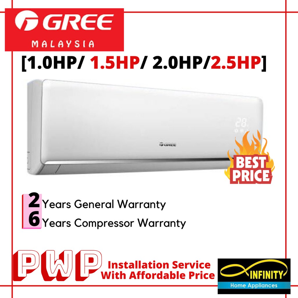 Gree 1hp 1 5hp 2 0hp 2 5hp Cold Plasma Lomo N Series Golden Fin Air Conditioner Kl Selangor Shopee Malaysia