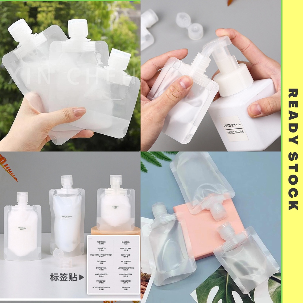 Portable Lotion Travel Dispenser Bag Cosmetic Storage Container Flip