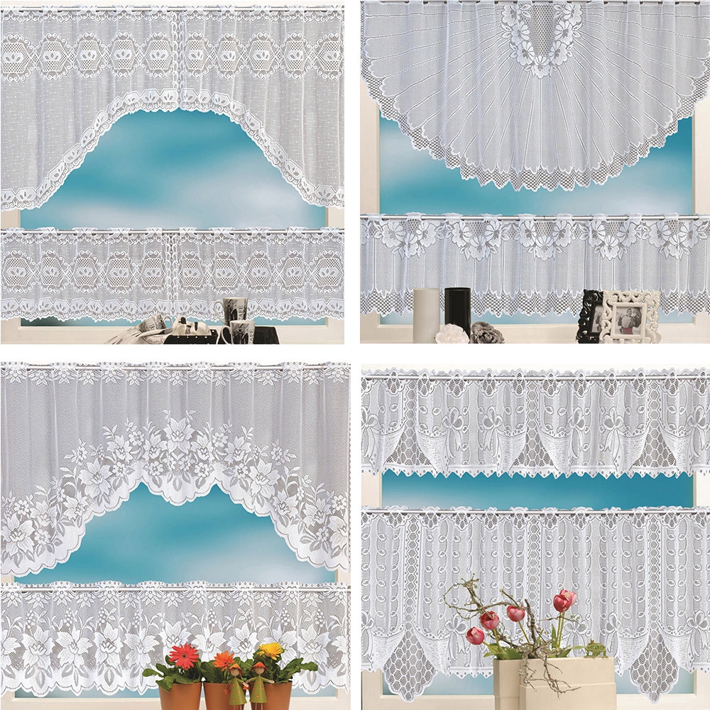Cafe Net Curtains Voile Tier Curtain Window Lace Curtain Home